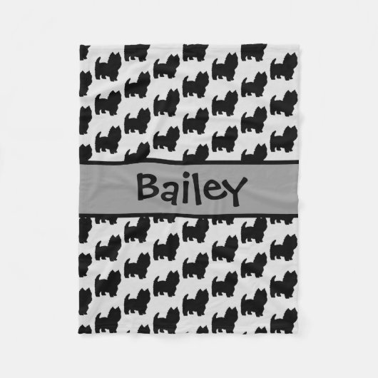Couverture Polaire Silhouette de chien Westin personnalisé (Devant)