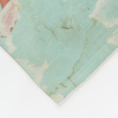 Couverture Polaire Silhouette de Fleurs rouges sur Arrière - plan Tur (Coin)