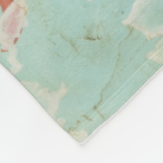 Couverture Polaire Silhouette de Fleurs rouges sur Arrière - plan Tur (Coin)