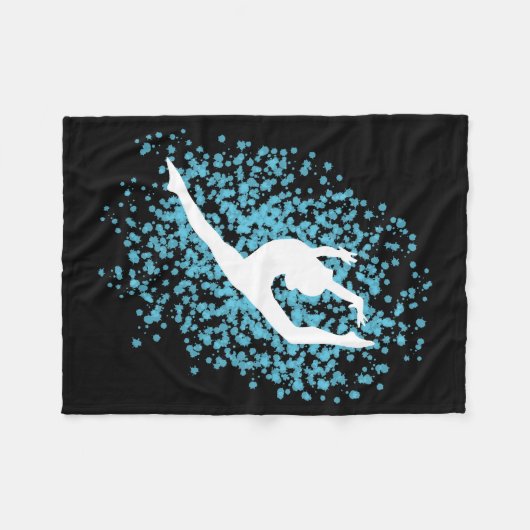 Couverture Polaire Silhouette de gymnaste (Devant (Horizontal))