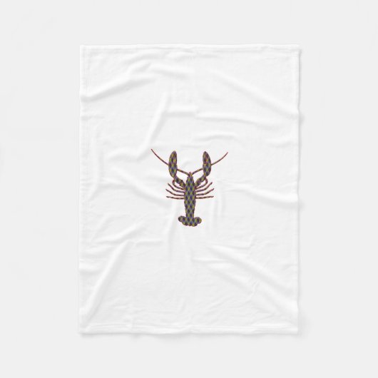Couverture Polaire Silhouette de Jacquard de homard (Devant)