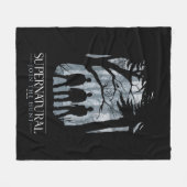 Couverture Polaire Silhouette de la forêt surnaturelle (Devant (Horizontal))