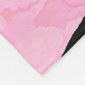 Couverture Polaire Silhouette de palmier contre l'aube rose avec nuag (Coin)