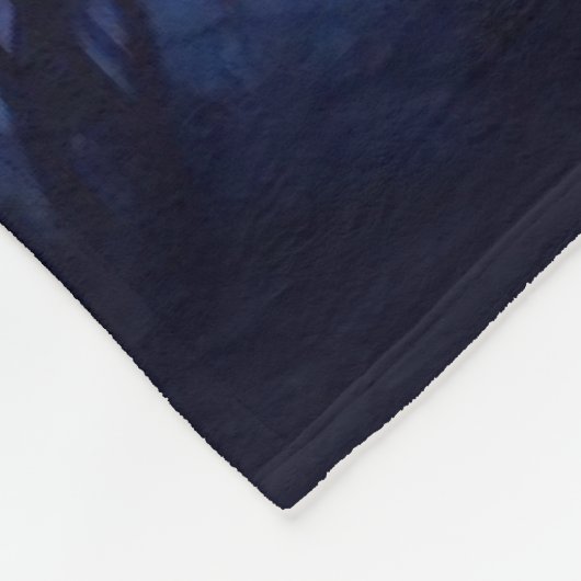 Couverture Polaire Silhouette d'éléphant au coucher du soleil (Coin)