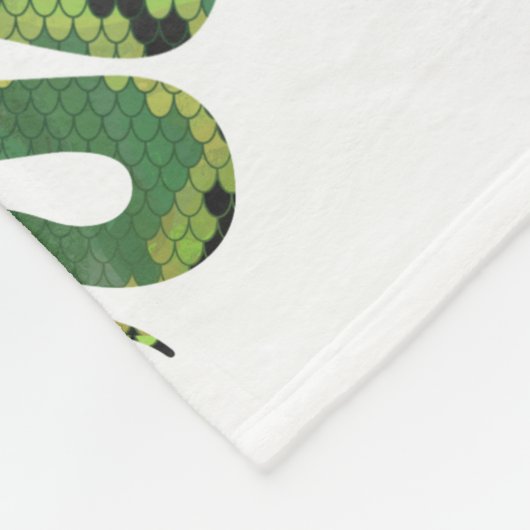 Couverture Polaire Silhouette d'impression en noir et vert serpent (Coin)