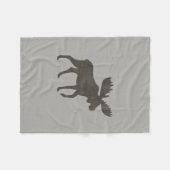 Couverture Polaire Silhouette d'orignaux (Devant (Horizontal))