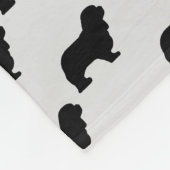 Couverture Polaire Silhouette du chien espagnol Cavalier King Charles (Coin)