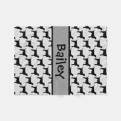 Couverture Polaire Silhouette du laboratoire noir personnalisé (Devant (Horizontal))