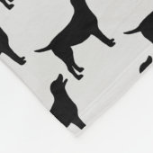 Couverture Polaire Silhouette du laboratoire noir personnalisé (Coin)