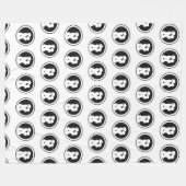 Couverture Polaire Silhouette d'un baiser de deux lesbiennes (Devant (Horizontal))