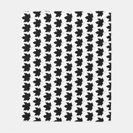 Couverture Polaire Silhouette d'une feuille d'érable (Devant)