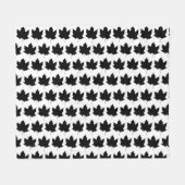 Couverture Polaire Silhouette d'une feuille d'érable (Devant (Horizontal))