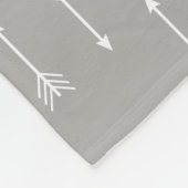 Couverture Polaire Silhouette et flèches de loup gris rustique modern (Coin)