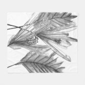 Couverture Polaire Silhouette florale - gris (Devant (Horizontal))