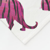 Couverture Polaire Silhouette Pink et Tigre noir (Coin)