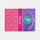 Couverture Polaire Silhouette pourpre de parties scintillantes de (Devant (Horizontal))