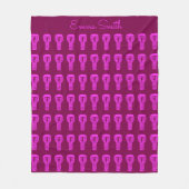 Couverture Polaire Silhouette rose Djembe Drum Motif Violet Fleece (Devant)