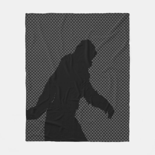 Couverture Polaire Silhouette Sasquatch sur l'impression en fibre de  (Devant)