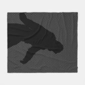 Couverture Polaire Silhouette Sasquatch sur l'impression en fibre de  (Devant (Horizontal))