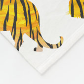 Couverture Polaire Silhouette Tiger noir et orange (Coin)