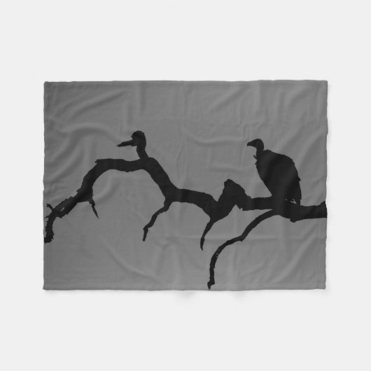 Couverture Polaire Silhouette vautour (Devant (Horizontal))