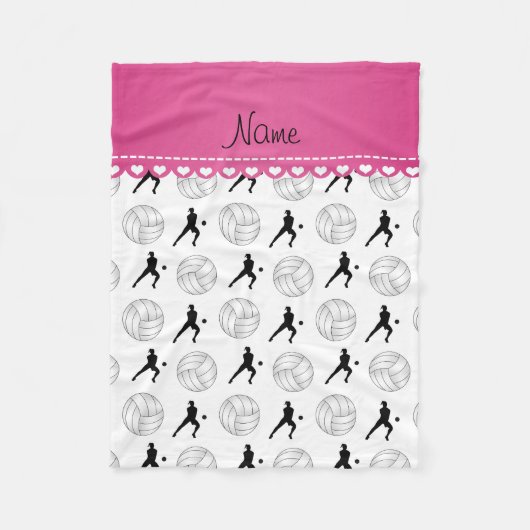 Couverture Polaire Silhouettes blanches nommées personnalisées de (Devant)