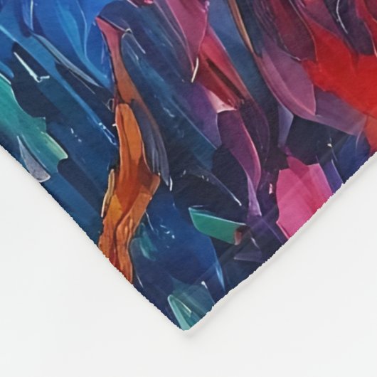 Couverture Polaire Silhouettes colorées dansant (Coin)