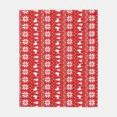 Couverture Polaire Silhouettes de caniche standard Motif de Noël (Devant)