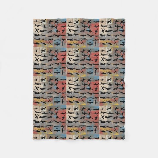 Couverture Polaire silhouettes de l'avion (Devant)