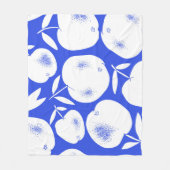 Couverture Polaire Silhouettes de pomme texturées : Motif à main (Devant)