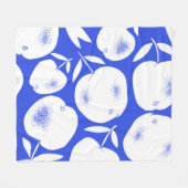 Couverture Polaire Silhouettes de pomme texturées : Motif à main (Devant (Horizontal))