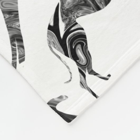 Couverture Polaire Silhouettes en marbre gris Greyhound (Coin)