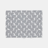 Couverture Polaire Silhouettes gris blanc sur gris (Devant (Horizontal))
