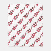 Couverture Polaire Silhouettes noires et rouges du serpent (Devant)