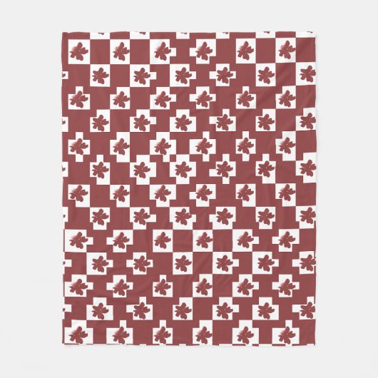 Couverture Polaire Silhueta de flores em padrão. (Devant)