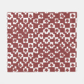 Couverture Polaire Silhueta de flores em padrão. (Devant (Horizontal))