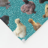 Couverture Polaire Silkie Bantam Poulets Faux Parties scintillant Tur (Coin)
