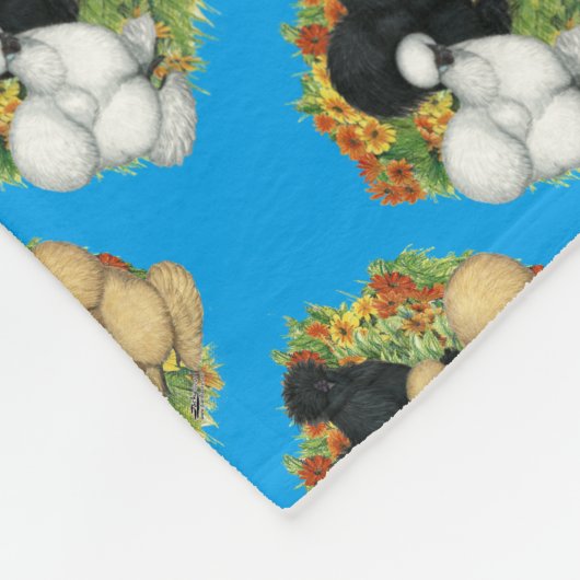 Couverture Polaire Silkies du jardin de fleurs (Coin)