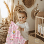 Couverture Polaire Silly Goose Girl Design Pink