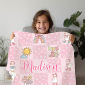 Couverture Polaire Silly Goose Girl Design Pink