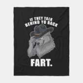 Couverture Polaire S'Ils Parlent Derrière Le Dos Fart Mème Drôle (Devant)
