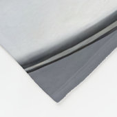 Couverture Polaire Silver And Navy Fluid Waves Abstract Modern Design (Coin)