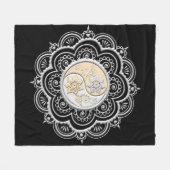 Couverture Polaire Silver & Gold Mandala (Devant (Horizontal))