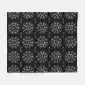 Couverture Polaire Silvery Filigree Mandala (Devant (Horizontal))