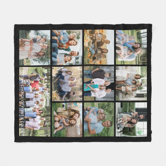 Couverture Polaire Simple 11 Photo Collage Personalized (Devant (Horizontal))