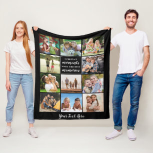 Couverture Polaire Simple 11 Photo Collage souvenirs Citer votre colo