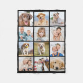Couverture Polaire Simple 12 Photo Famille amis Animaux Collage (Devant)