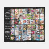 Couverture Polaire Simple 48 Photo Collage de votre couleur personnal (Devant (Horizontal))