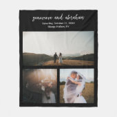 Couverture Polaire Simple Black Photo Collage moderne (Devant)