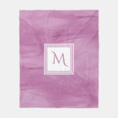 Couverture Polaire Simple clair violet Marbre subtil Monogramme moder (Devant)